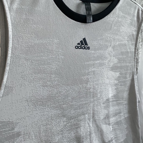 Adidas gray climalite sleeveless workout tank top size small - Picture 3 of 6